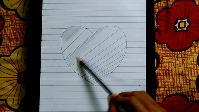 How To Draw 3d Heart Sketch !! Heart 3d Sketch Step By Step !! смотреть онлайн