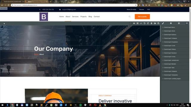 Industry Theme for Bootstrap 4 Page Builder Plugin смотреть онлайн