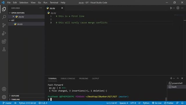 Learn Git Essentials 17: Resolving Merge Conflicts смотреть онлайн