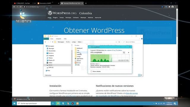 ③≀⑥ INSTALA Y CONFIGURA WORDPRESS SERVIDOR WEB XAMPP WINDOWS10 @bellonets смотреть онлайн
