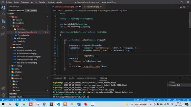 8- CRUD ? - Laravel 8 y Bootstrap -Filtro de Búsqueda LARAVEL, Paginación смотреть онлайн