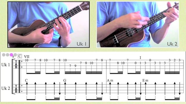 Canon in D (C major) / Pachelbel (Ukulele Duet) [TAB] смотреть онлайн
