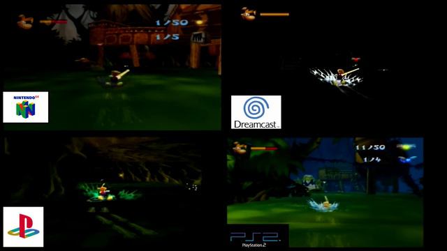Rayman 2 (graphical) Comparison (N64, DC, PS1 & PS2) HD