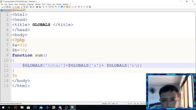 Global in PHP смотреть онлайн