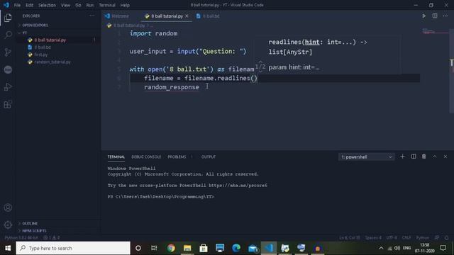 Simple Magic 8 Ball Program Tutorial | Python смотреть онлайн