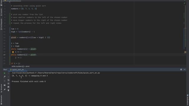 3. Quick Sort Python Practice, Hoare partitioning смотреть онлайн