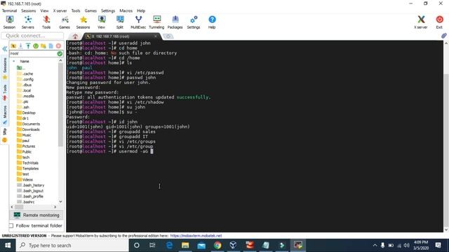 #21 - Users and Groups on Linux CentOS 8 смотреть онлайн