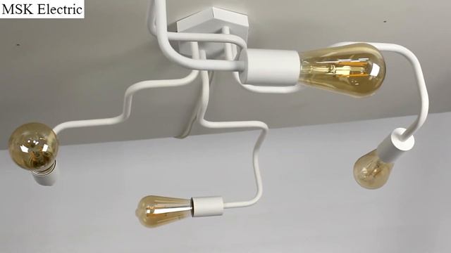 Люстра лофт MSK Electric Laminari на четыре лампы паук NL 5526-4 W смотреть онлайн