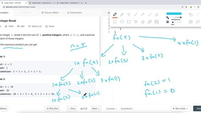 [Java] Leetcode 343. Integer Break [DP Integer Partition #1] смотреть онлайн