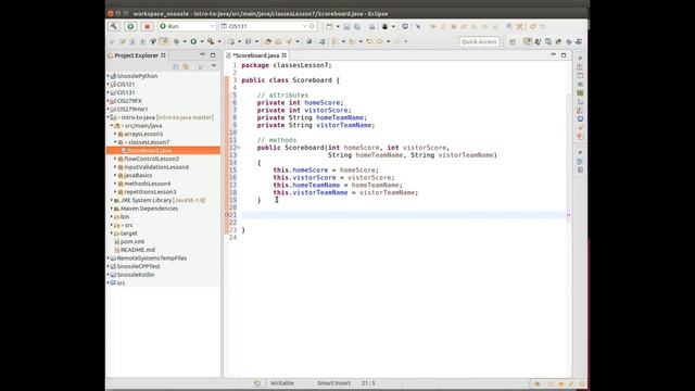 Introduction to Java - #7 Classes смотреть онлайн
