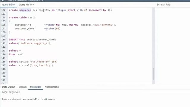 How to use SEQUENCE counter in PostgreSQL. смотреть онлайн