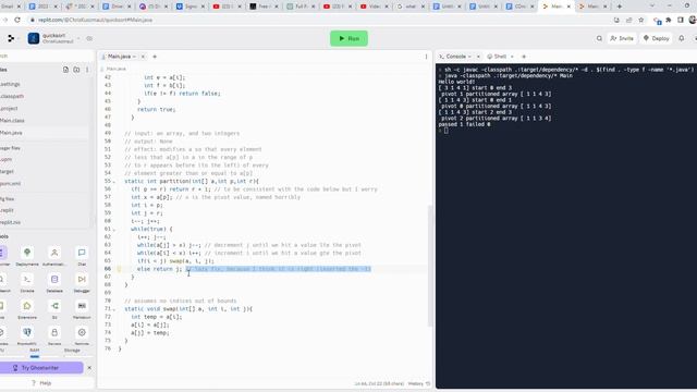 Partition correction of index variables in partition (increment outside loop, decrement inside loop смотреть онлайн
