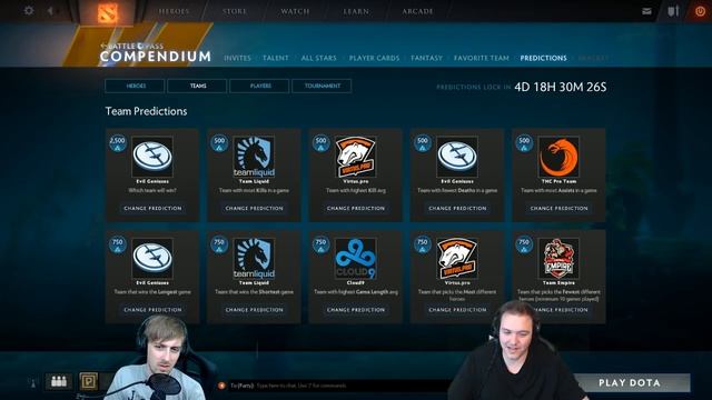TI7 Compendium Predictions with Slacks and Purge смотреть онлайн