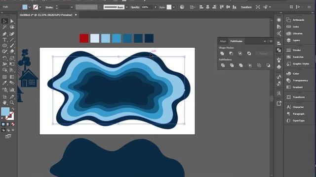 Winter Paper Cut Out Illustration - Adobe Illustrator смотреть онлайн