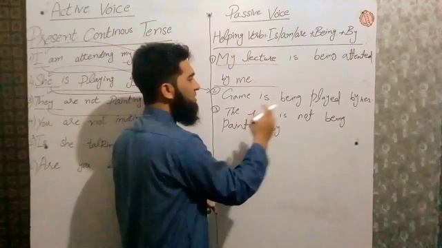 Active to Passive Voice | Present continuous Tense | Learning with Salman | Engliah Grammar. | смотреть онлайн