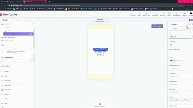 How to make Qr Code Scanner app in thunkable смотреть онлайн