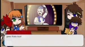 Past Aftons react to FNAF SISTER LOCATION ANIMATION| by Dominoe Animations |