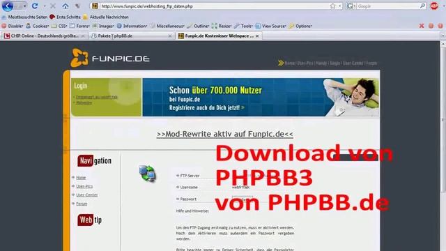 Website erstellen und PHPBB3 installieren. смотреть онлайн