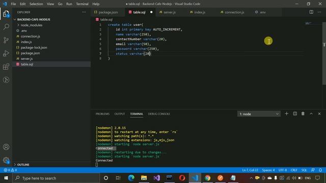 1. Cafe Management System - Signup API of User & Backend Structure(Angular, Node.js, MySQL Database смотреть онлайн