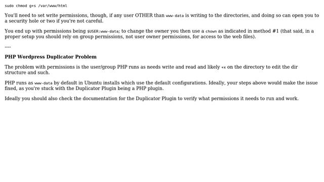 Ubuntu: Make owner of newly create files AND folders www-data instead of superuser/admin смотреть онлайн
