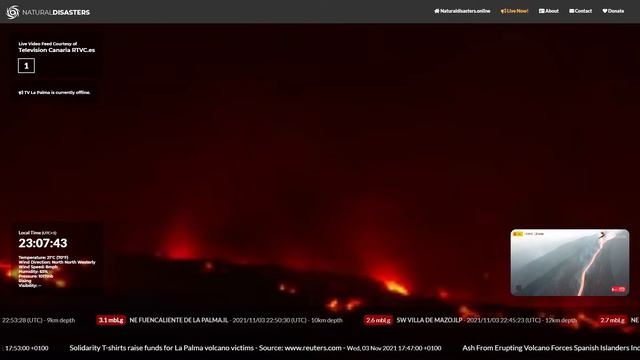 Volcano Live from La Palma p2 смотреть онлайн
