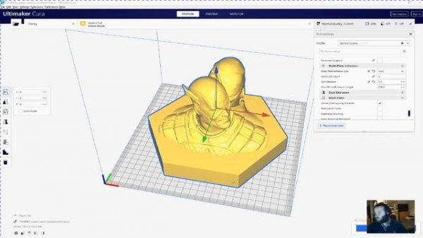 Using Cura's mesh tool SPLIT MODEL EASY!!
