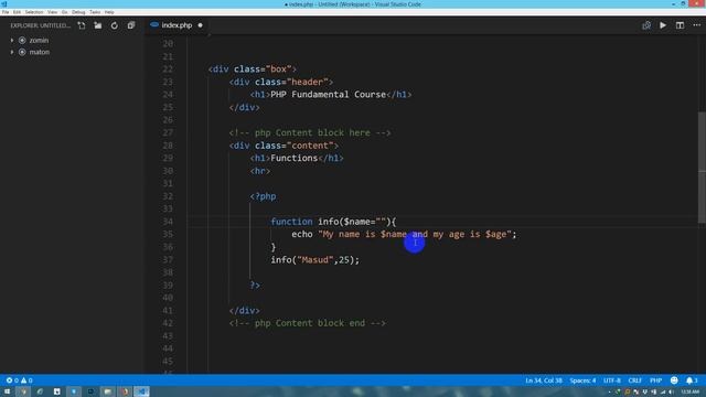 PHP Fundamentals Bangla Tutorial Part-09 (PHP Functions) смотреть онлайн