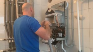 Чистка котла Mizuda+подключение комнатного термостата