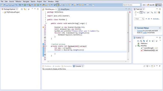 java 16 تعلم الجافا Array MinMax Scanner смотреть онлайн