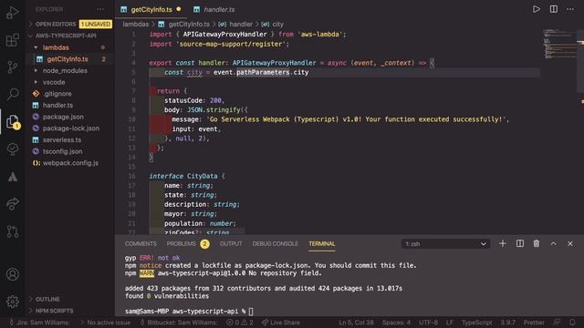 How to Create an API with TypeScript on AWS with Serverless смотреть онлайн