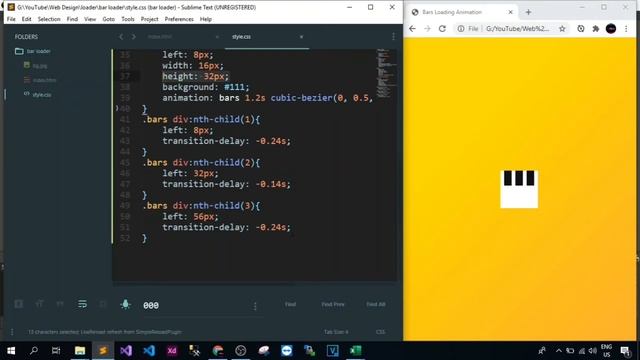 Animated Bar Loader | Pure CSS Preloader смотреть онлайн