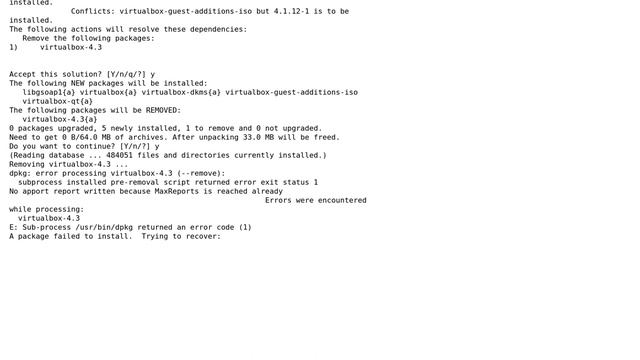 Unix & Linux: subprocess installed pre-removal script returned error exit status 1 смотреть онлайн