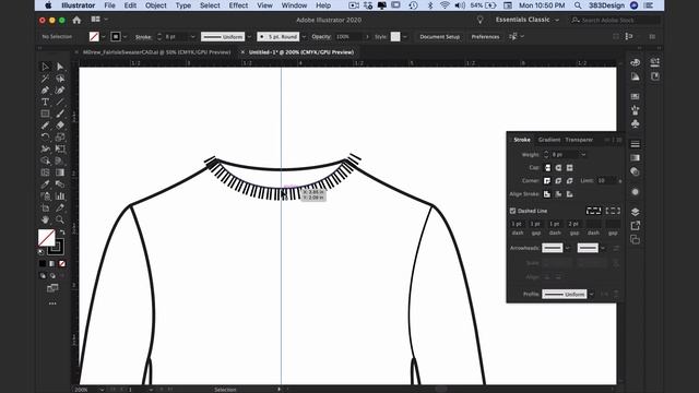 How to draw a sweater sketch and create knit fabric texture in illustrator смотреть онлайн