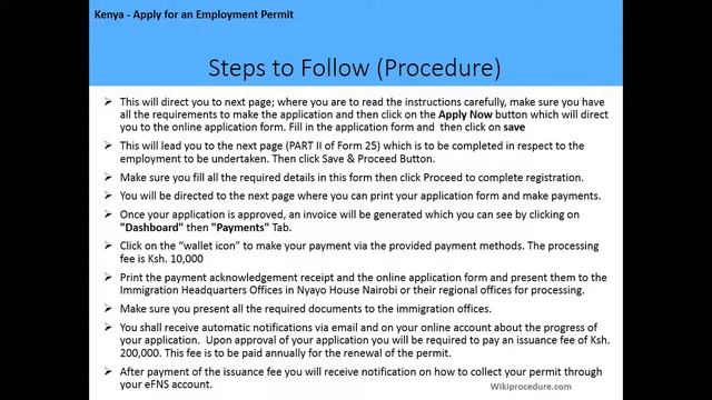 Kenya - Apply for an Employment Permit смотреть онлайн