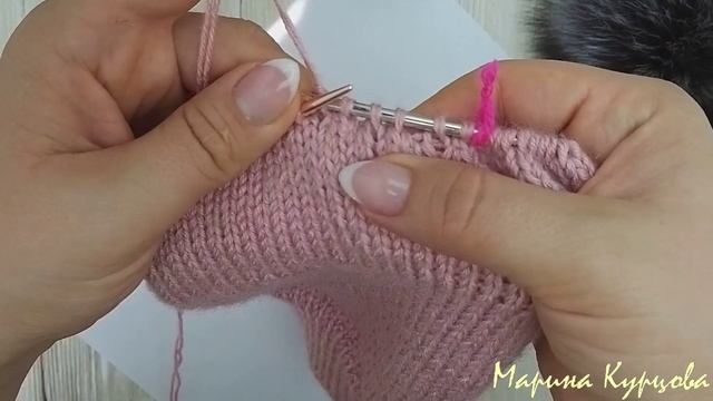 Шапка спицами. Шапка для девочки. Подробный мастер класс. смотреть онлайн