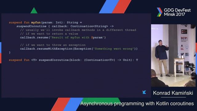 Konrad Kamiński (Allegro.pl) - Asynchronous programming with Kotlin coroutines смотреть онлайн