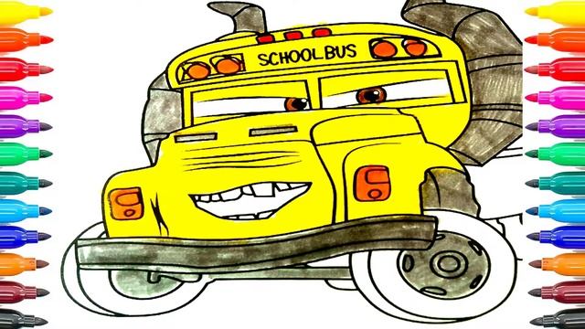 How to Draw Cars 3 Miss Fritter Coloring Pages for Kids How To Paint Cars 3 Fritter Funny Coloring смотреть онлайн