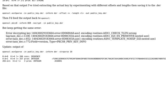 DevOps & SysAdmins: How to extract public key from a .der file in SubjectPublicKeyInfo format? смотреть онлайн