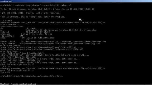 AULA 8 Oracle DBA Parando o Listener смотреть онлайн