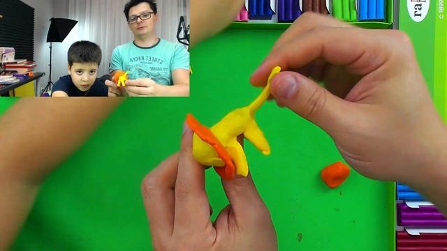 Лепим ЛЬВА из пластилина / лепка фигурок для детей смотреть онлайн