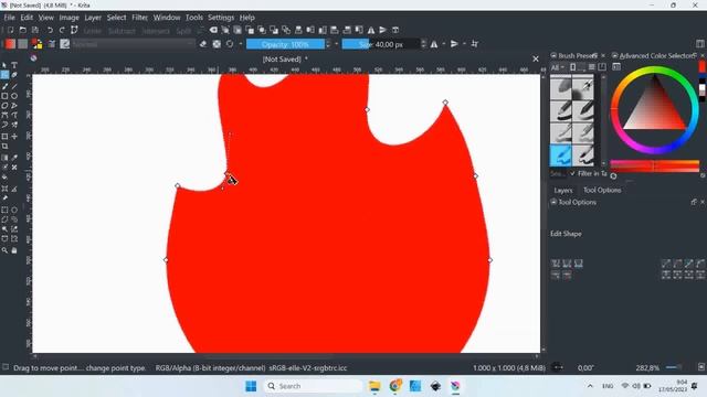 How to Create Simple Fire Vector Icon in Krita смотреть онлайн