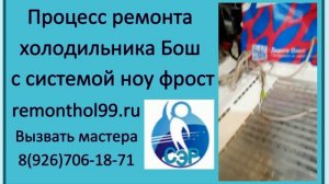Ремонт холодильника БОШ с системой ноу фрост.