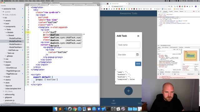 Quasar Framework: Vue.js Cross Platform App (9/10): Reusable Components, Update & Sync - Edit Task смотреть онлайн