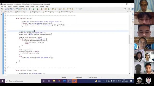 CCS108 Week17 Final Project (Console Java Application) смотреть онлайн