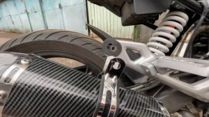 Установка прямоточного глушителя с алиэкспресс на BMW G310R