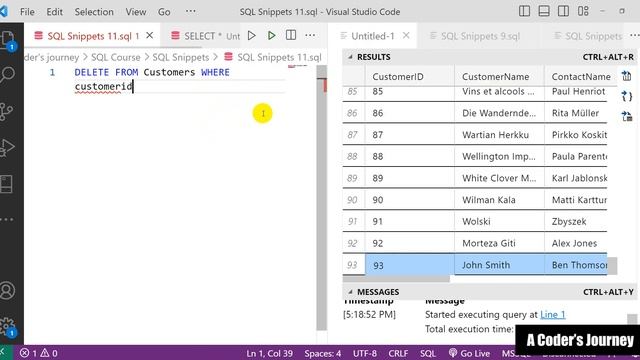 SQL Tutorial Episode 11 - DELETE Statement смотреть онлайн