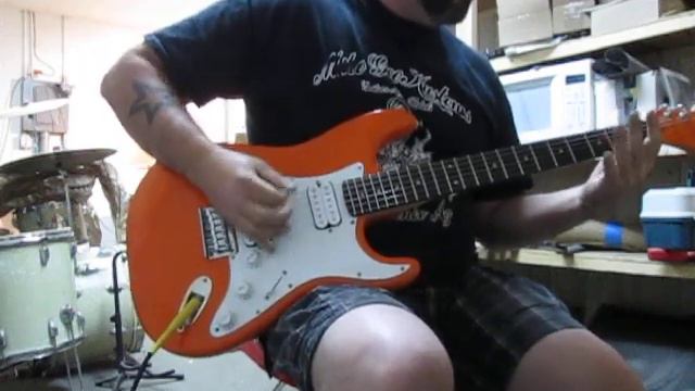 Mike Gee Kustoms Orange Fury Stratomaster Lite relik w/ stratocaster parts смотреть онлайн