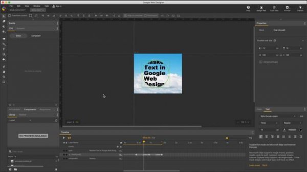 Masking - Google Web Designer