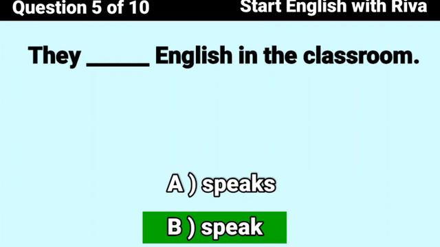Present simple ||| Grammar test смотреть онлайн