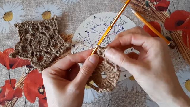 Красота и джут совместимы! Подставка из джута. Всего 4 ряда для начинающих. смотреть онлайн